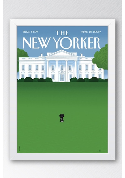 The New Yorker Çerçeveli Tablo April 27 2009 - Mark Ulriksen İlk Köpek Tablosu