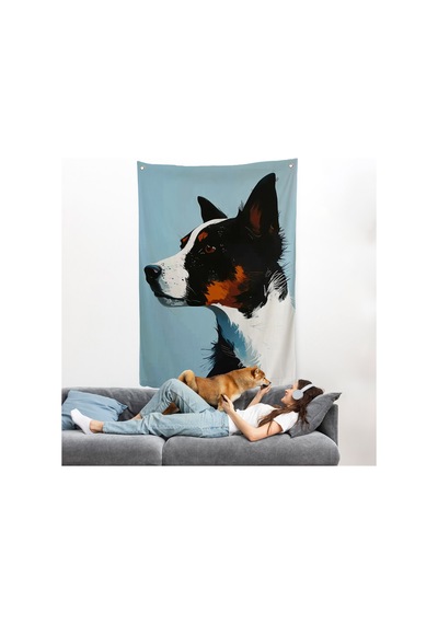 Sevimli Köpek Duvar Örtüsü-7635