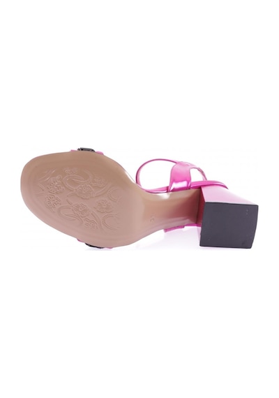 Dgn 809-23y Kadin Bantli Taşli Topuklu Sandalet 809-1922-R13856 Fuşya