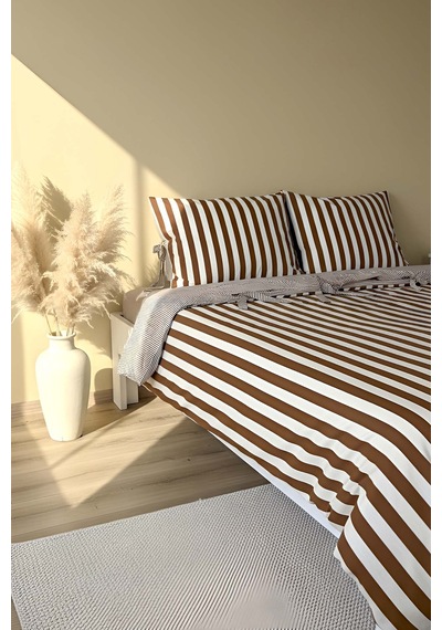 My Sleep Cinnamon Çift Kişilik %100 Pamuklu Nevresim Seti - 4 Parça Çeyiz Seti Çok Renkli