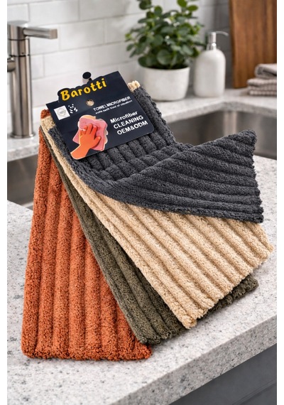 4'lü Mikrofiber Temizlik Bezi Seti,profesyonel,çok Amaclı,mutfak,cam Bezi,iz Bırakmaz,yüksek Emici Diğer
