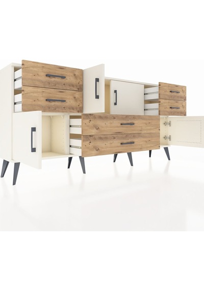 Arges Konsol 3 Raflı 6 Çekmeceli 4 Kapaklı 176x30x83 Aytaşı-aytaşı/çam Aytaşı/çam Arges Konsol 3 Raflı 6 Çekmeceli 4 Kapaklı 176x30x83 Aytaşı-aytaşı/çam Aytaşı/çam
