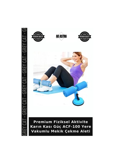 Premium Fiziksel Aktivite Karın Kası Güç Acf-100 Yere Vakumlu Mekik Çekme Aleti