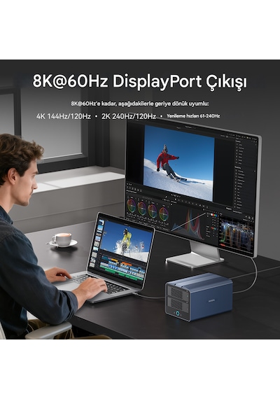 Acasis Ec4501 Thunderbolt 4 40gbps, 2x 2.5"/3.5" Hdd, 2x M.2 Nvme Ssd Yuvası, Max.76tb Kapasite, 4 Raıd Modu, 8k 60hz, Dahili Akıllı Fan, Type-c, Alüminyum Raıd Disk İstasyonu Ec4501 Acasis Ec4501 Thunderbolt 4 40gbps, 2x 2.5"/3.5" Hdd, 2x M.2 Nvme Ssd Yuvası, Max.76tb Kapasite, 4 Raıd Modu, 8k 60hz, Dahili Akıllı Fan, Type-c, Alüminyum Raıd Disk İstasyonu Ec4501
