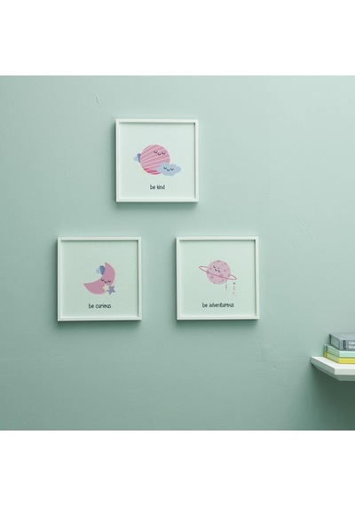 Lexroo Bebek Odasına Özel Minimal Tasarımlı Çerçeve 3'lü 20x20 Cm Çok Renkli