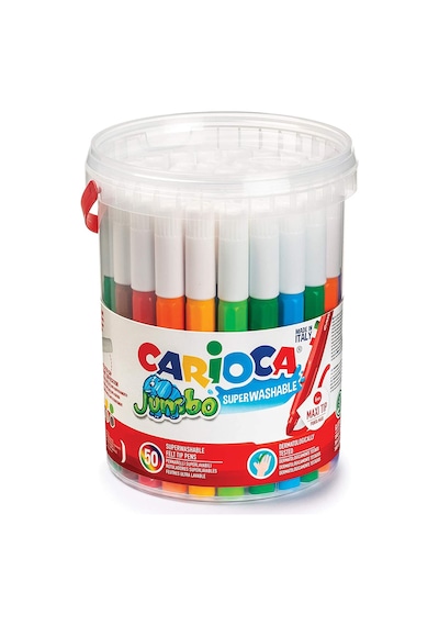 Carioca Süper Jumbo Yıkanabilir Keçeli Boya Kalemi 50'li