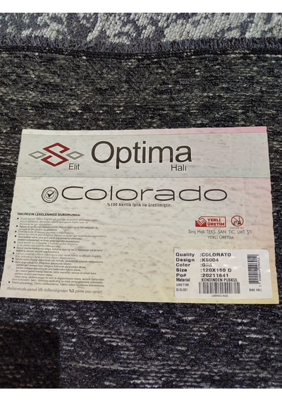 Optima Halı Colorado K5004 Gri 120 180