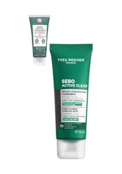 Yves Rocher Sebo Clear Kömür Maske, Karma Ve Yağlı Ciltler İçin, 75 Ml