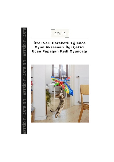 Özel Seri Hareketli Eğlence Oyun Aksesuarı İlgi Çekici Uçan Papağan Kedi Oyuncağı