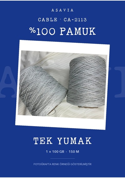 Lana Gatto Cable Örgü İpi %100 Pamuk 100 Gr 150 M Ca-2113