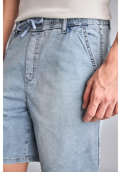 Defacto Relax Fıt Esnek Belli Jean Bermuda Şort H8869ax26smnm39 Mavi-nm39