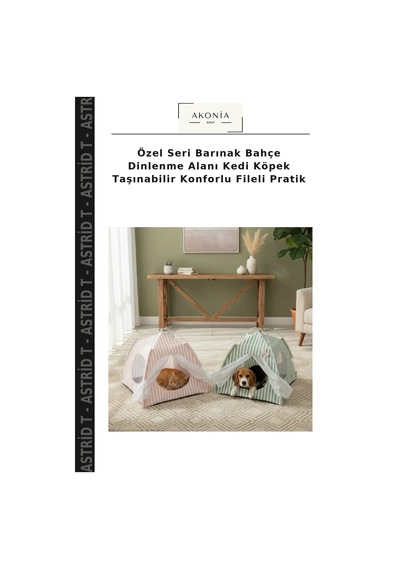 Özel Seri Barınak Bahçe Dinlenme Alanı Kedi Köpek Taşınabilir Konforlu Fileli Pratik