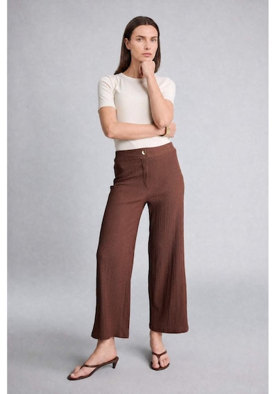 Defacto Culotte Düz Paça Bürümcük Pantolon H8605ax26hsbn330 Kahve-bn330