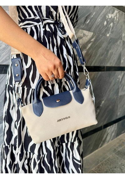 Just Polo Kadın Taş Lacivert Günlük Kullanıma Uygun Hafif & Pratik Mini El Ve Omuz Çantası Shopper Taş - Lacivert