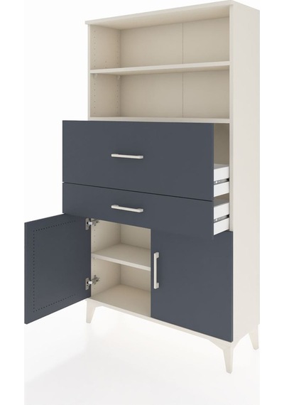 Arges Dolap 3 Raflı 2 Çekmeceli 2 Kapaklı 88x30x163 Aytaşı-an... Aytaşı