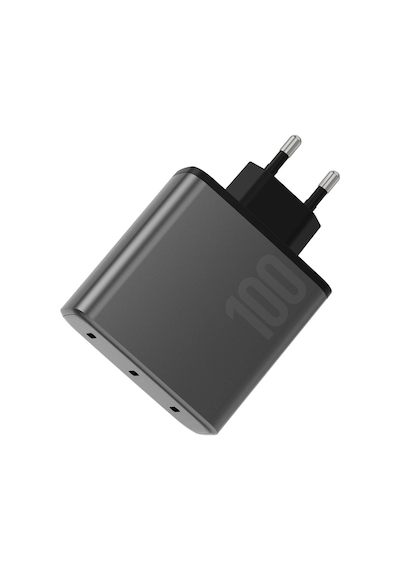 Ampcharge Gan100 2 Adet 100w Type-c Ve 1 Adet 35w Type-c Çıkışlı Hızlı Şarj Aleti - Koyu Gri