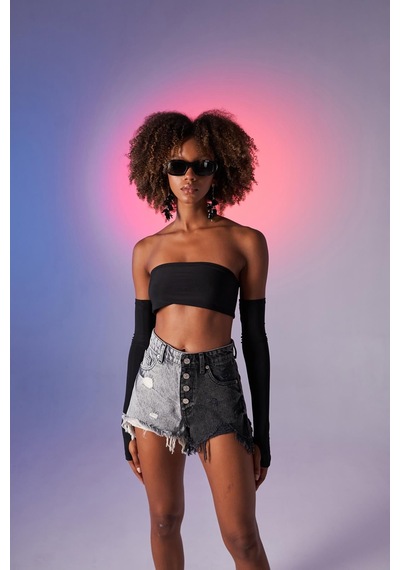 Holly Lolly Straplez Model Noir Bluz Siyah