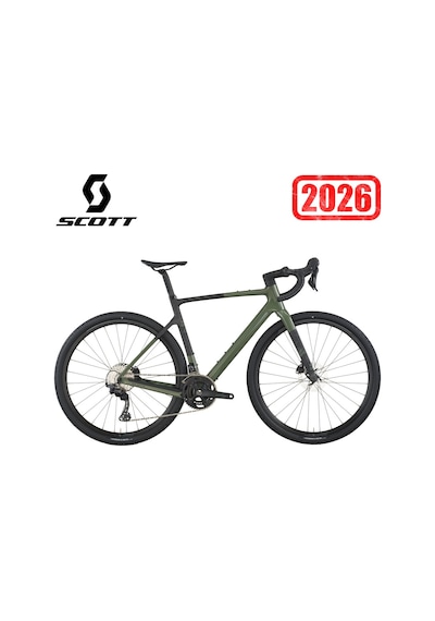 Scott Addict Gravel 40 Karbon Gravel Bisiklet 2x12v Wenge Green S/52cm Siyah