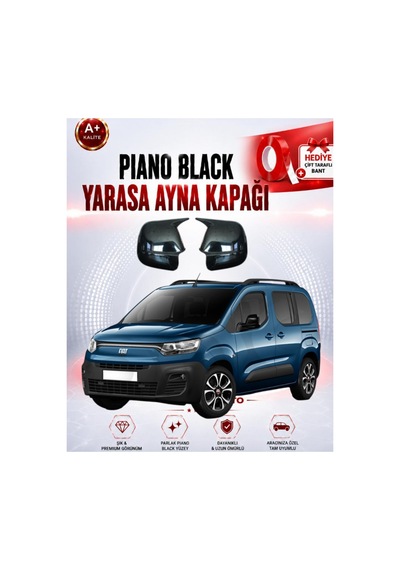 Fıat Doblo 2024+ Yarasa Ayna Kapagı P.black