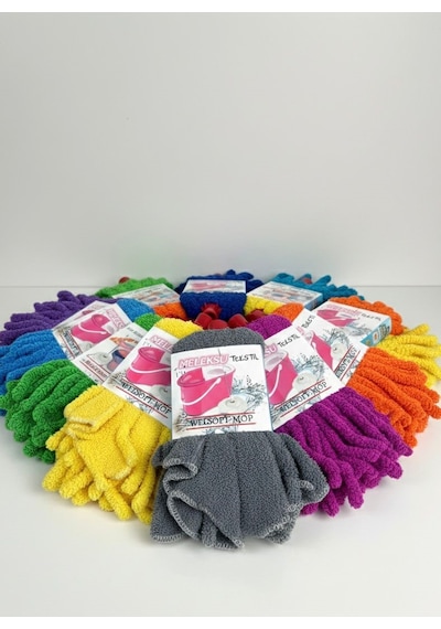 Lüx Vileda Uyumlu Mop Ucu Mikrofiber Başlık Çok Renkli