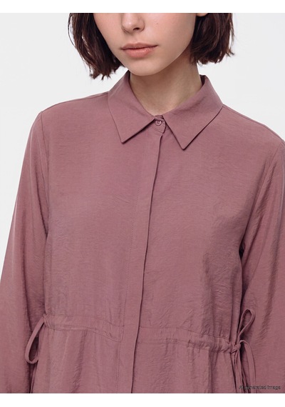 Lcw Modest Bordo Modal Karışımlı Kadın Gömlek Tunik