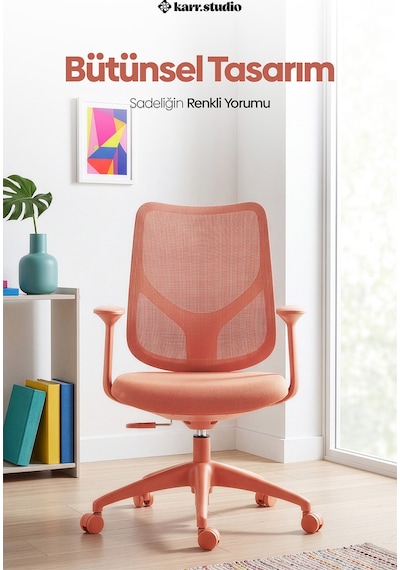 Seul Ergonomik Çalışma Sandalyesi - Turuncu Seul Ergonomik Çalışma Sandalyesi - Turuncu