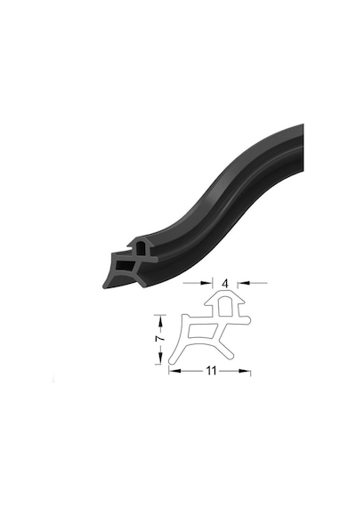 Pimapen Pvc Kapı Pencere Fitili Contası 10 Metre Siyah