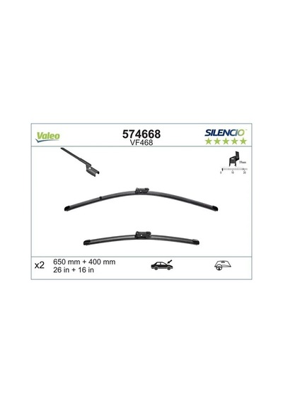 Fiat Egea On Silecek Seti 2015-2024 Valeo 574668