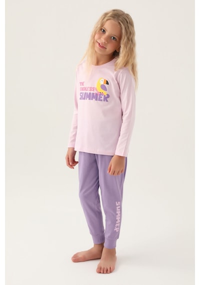 Rolypoly Endless Mor Kız Çocuk Pijama Takımı 5274-42977 Rose