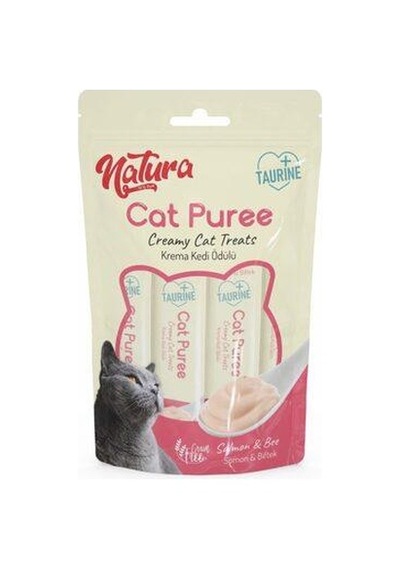 Natura Cat Pure Somonlu & Sığır Etli Kedi Sıvı Ödül Maması 60 G