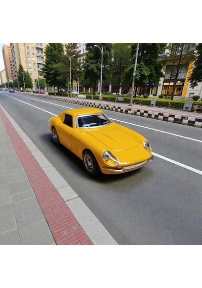 1966 Ferrari Sarı 275 Gtb Metal Diecast Çek Bırak Model Araba Diğer