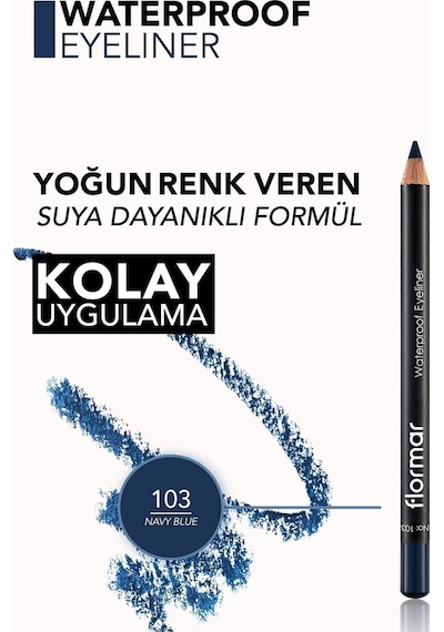 Flormar Suya Dayanaklı Göz Kalemi - Mavi Waterproof