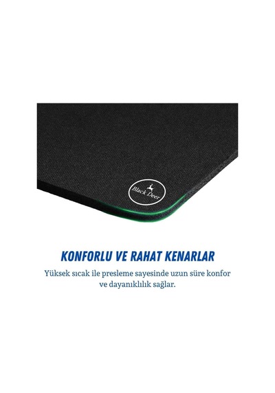 Black Deer Siyah Professional Oyuncu Gaming Mouse Pad,ofis Masa Pad, Kaydırmaz Taban Mouse Pad, Su Geçirmez Mouse Pad
