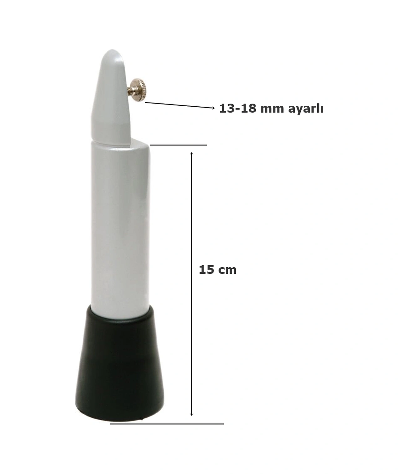 Tempo Islak Hacim Kabin Ayak 15 Cm Alüminyum 13-18 Mm Gri