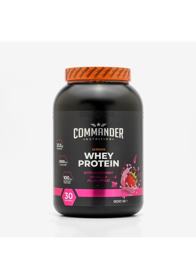 Commander Nutrition Serious Whey Protein Çilek Aromalı 30 Servis 900 G