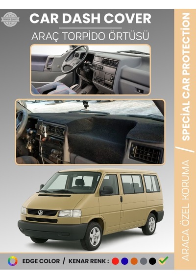 Volkswagen Transporter T4 1990-2003 Torpido Örtüsü Ön Göğüs Koruma Torpido Koruma Tam Uyum Kaymaz - 475 Stiloto