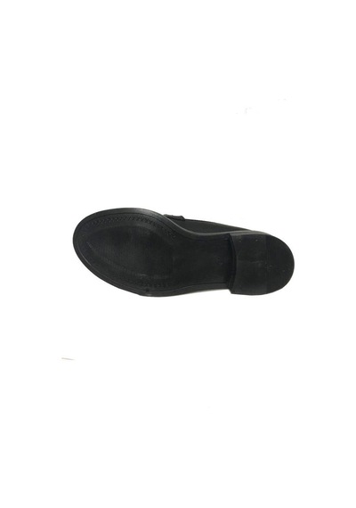 Comfort Shoes 235 Deri Trend Fashion Tokalı Kadın Babet Sıyah