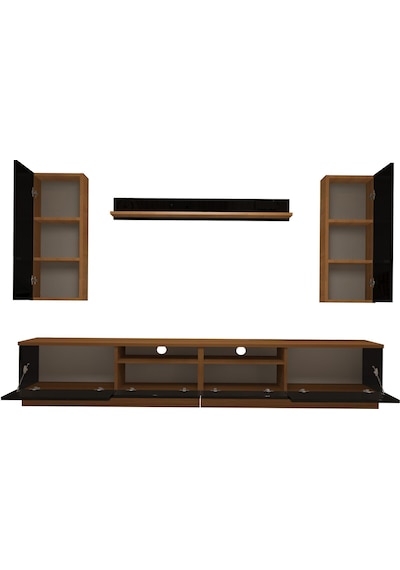 Decoraktiv Trendstyle 5220d Slm Tv Ünitesi Tv Sehpası Ceviz - Siyah
