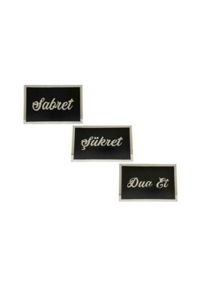 Sabret Şükret Dua Et Tablo-3'Lü-Sabret-Sükret-Dua-Et-Gümüş