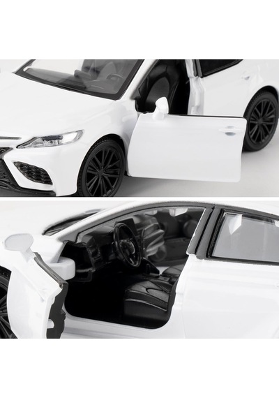 Uzak Doğu Serisi Toyota Camry Beyaz Açılır Kapılar Diecast Çek Bırak Metal Model Araba 11 Cm 1:32