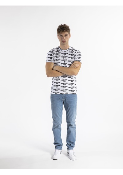 Philipp Plein Erkek T-shirt PP535P Beyaz - Siyah