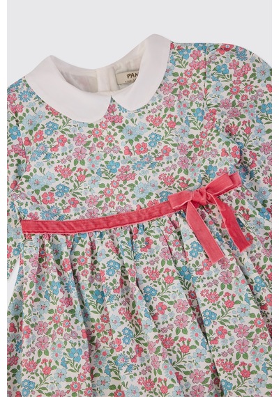 Panço Liberty Kumaş Kız Çocuk Elbise Beyaz 5621GK26001
