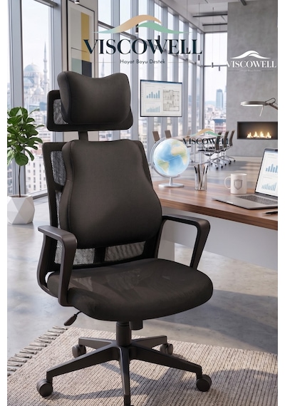 Visco 2'li Takım Set Boyun Yastığı Ve Sırt Bel Minderi Ergonomik Tasarım Ofis Ev Ve Araç İçin Kullanım
