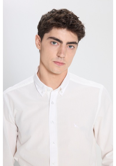 Ac&Co / Altınyıldız Classics Erkek Beyaz Slim Fit Dar Kesim Düğmeli Yaka %100 Pamuk Gömlek Beyaz Ac&Co / Altınyıldız Classics Erkek Beyaz Slim Fit Dar Kesim Düğmeli Yaka %100 Pamuk Gömlek Beyaz