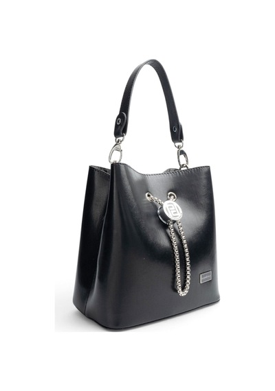 Silver & Polo Silver Polo Siyah - Siyah Düz Cilt Kadın Çapraz Çanta Sp967