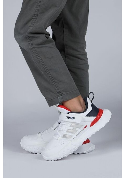 Jump 29602 Cırtlı Üniseks Çocuk Sneaker Günlük Spor Ayakkabı Beyaz Beyaz