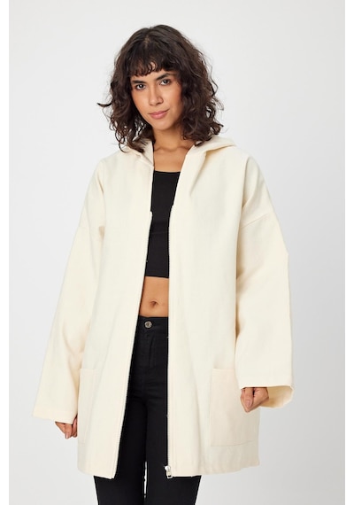 Alexandergardı Kapüşonlu Fermuarlı Oversize Ceket Unx-0074 001