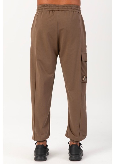 Maraton Sportswear Oversize Erkek Lastik Paça Basic Kakao Eşofman Altı 22466-kakao Kahverengi