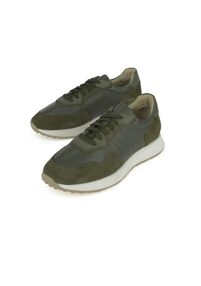 Ziya, Erkek Hakiki Deri Sneaker 1531026z265 Haki 1531026z265 610 Haki