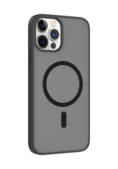 Ardemix Apple iPhone Uyumlu 11 Pro Max Kılıf M-safe Şarj Özellikli Zore Babet Kapak - Siyah